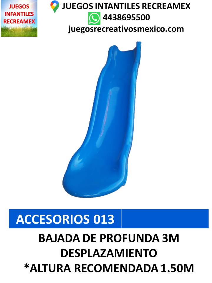bajada resbaladilla 1.50 alto prof